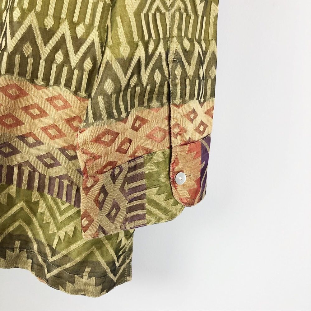 Chico’s Design Button Front Top - Picture 3 of 7